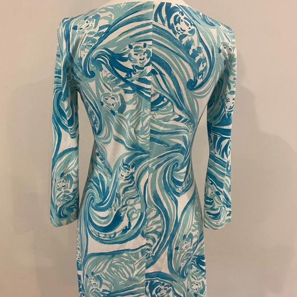 Lilly Pulitzer Marlina Dress Sea Ruffles Size XS Beach Worthy - Picture 7 of 9
